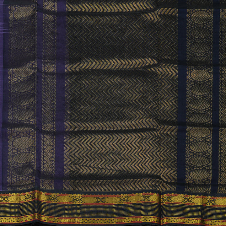 Hayagrivas Pure Silk Cotton Saree in Lavender with Navy Blue KBE415E5-7
