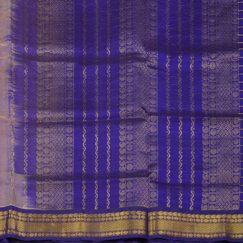 Hayagrivas Pure Silk Cotton saree in Sandal with Purple KBE415E6-3