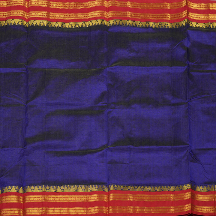 Hayagrivas Handloom Pure Silk Cotton Saree in Bold-toned Blue KBE415E7-2