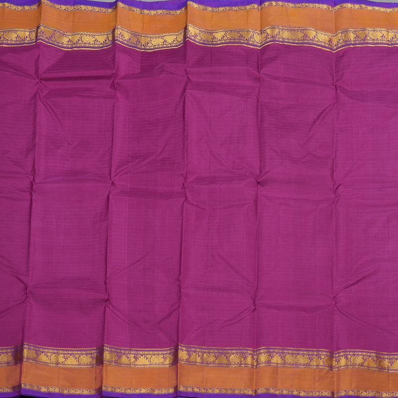 Hayagrivas Handloom kanjivaram silk saree in Purplish pink with purple  KBE418E1-38
