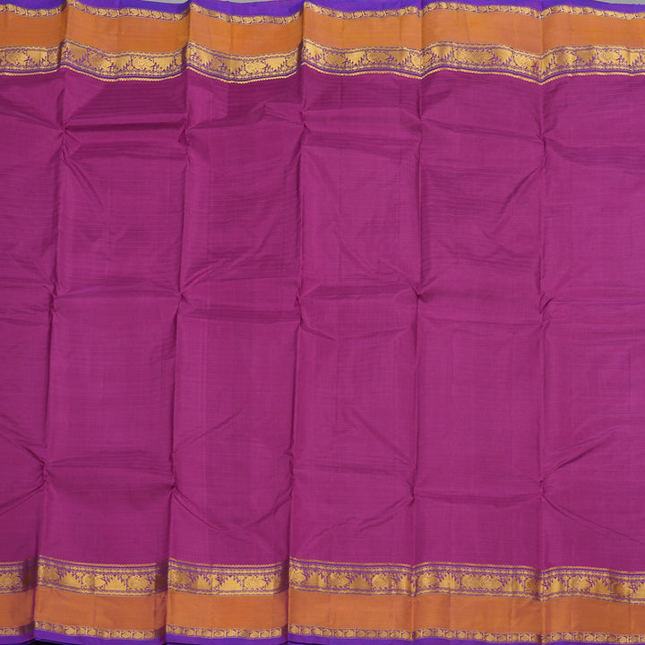 Hayagrivas Handloom kanjivaram silk saree in Purplish pink with purple  KBE418E1-38