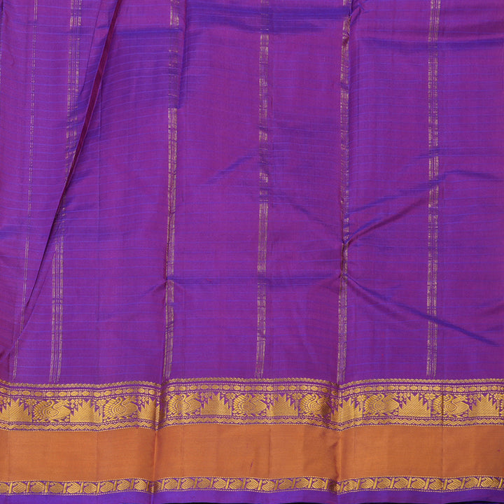 Hayagrivas Handloom kanjivaram silk saree in Purplish pink with purple  KBE418E1-38