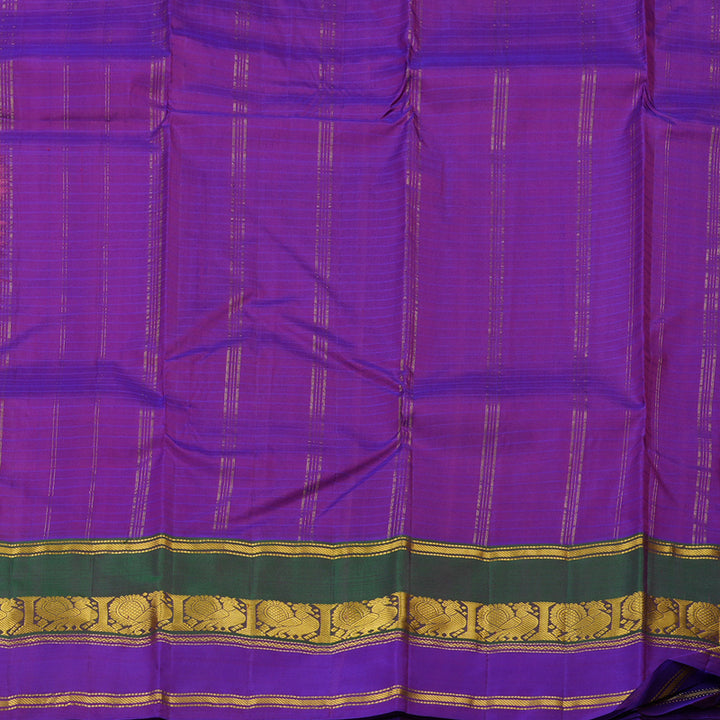 Hayagrivas Handloom Pure Kanjivaram Silk Saree in Chic Pink KBE418E1-9
