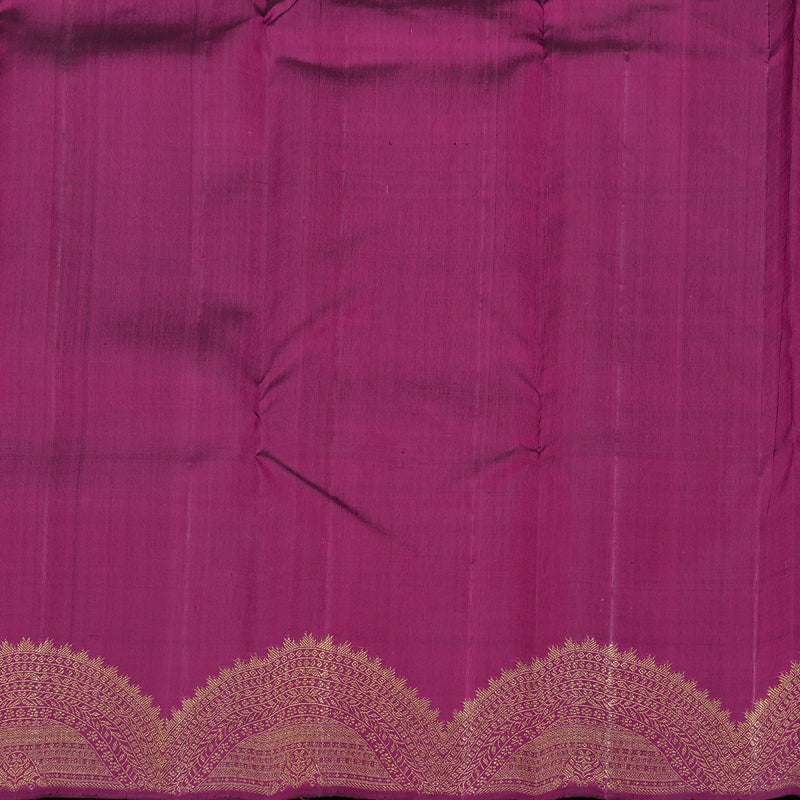 Hayagrivas Handloom Kanjivaram Silk Saree in Lustrous Dark Blue KBE41D1-1