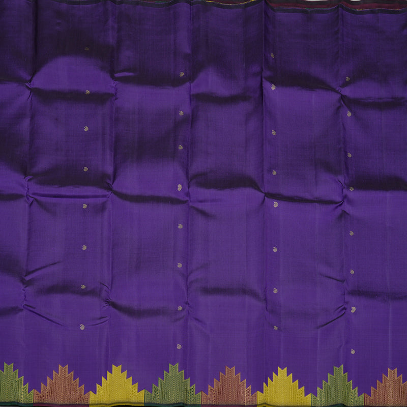 Hayagrivas Handloom Kanjivaram Silk Saree in Mystic Blue KBE41D3-1