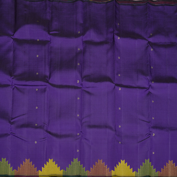 Hayagrivas Handloom Kanjivaram Silk Saree in Mystic Blue KBE41D3-1