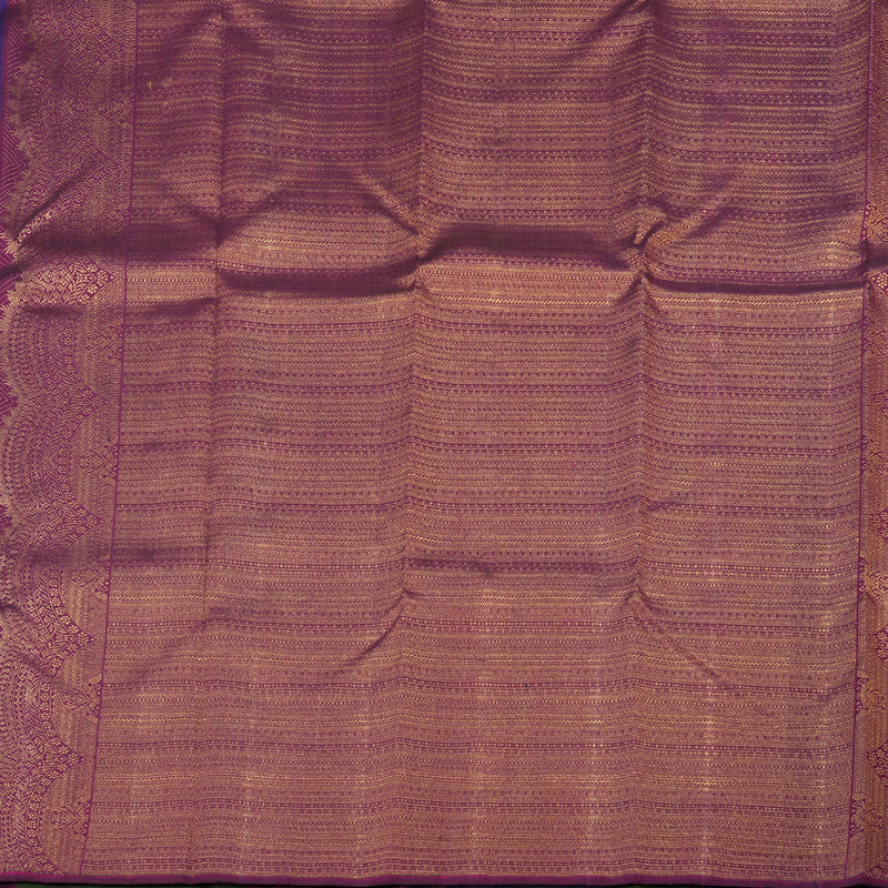 Hayagrivas Handloom Pure Kanjivaram Silk Saree in Timeless Blue KBE41D5-1