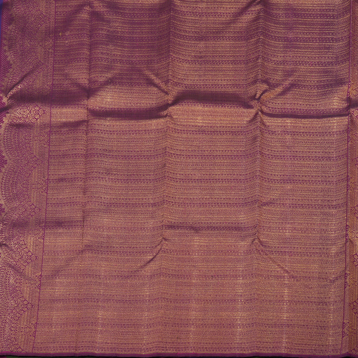 Hayagrivas Handloom Pure Kanjivaram Silk Saree in Timeless Blue KBE41D5-1