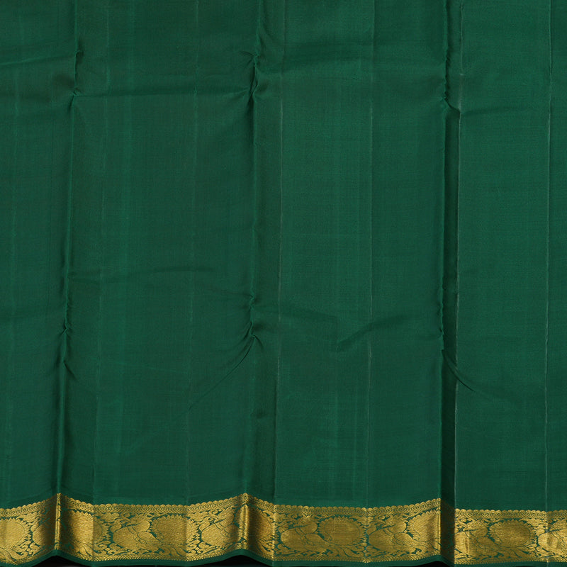 Hayagrivas Handloom Kanjivaram silk saree in Peach orange with Korvai contrast KBE420E1-1