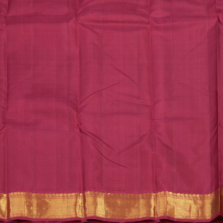 Hayagrivas Handloom Pure Kanjivaram Silk Saree in Magnetic Bluish Grey KBE420E4-2