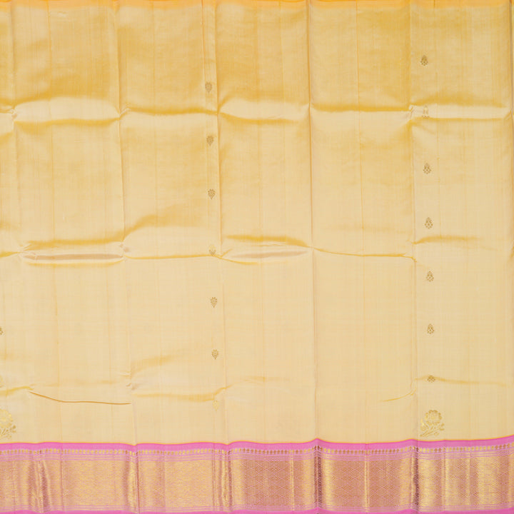 Hayagrivas Sandal Pure One-sided Border Kanjivaram Silk saree KBE431E1-2