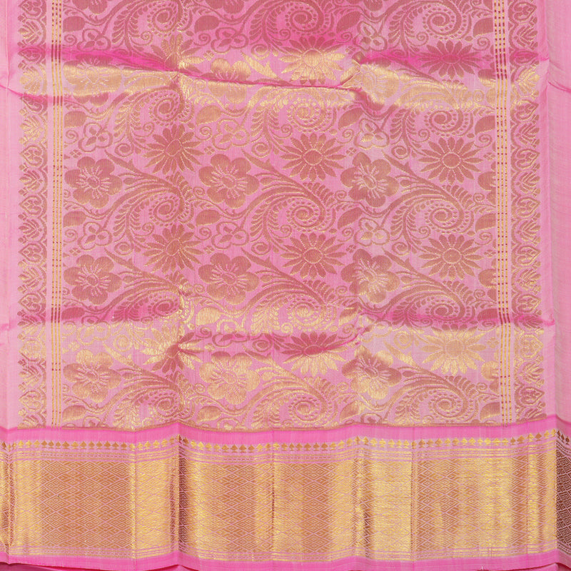 Hayagrivas Sandal Pure One-sided Border Kanjivaram Silk saree KBE431E1-2