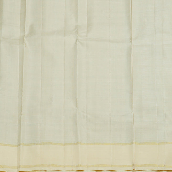 Hayagrivas Handloom kanjivaram silk saree in maroon with green checks with Half white KBE433E2-1