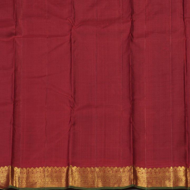 Hayagrivas Handloom Pure Kanjivaram Silk Saree in Captivating Peacock blue KBE435E1-1