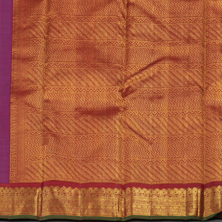 Hayagrivas Handloom Pure Kanjivaram Silk Saree in Captivating Peacock blue KBE435E1-1