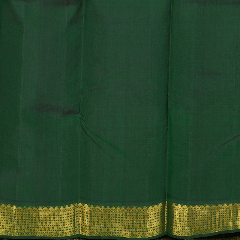 Hayagrivas Handloom Pinkish Maroon Kanjivaram Silk Saree with Bottle Green Border KBE435E2-1