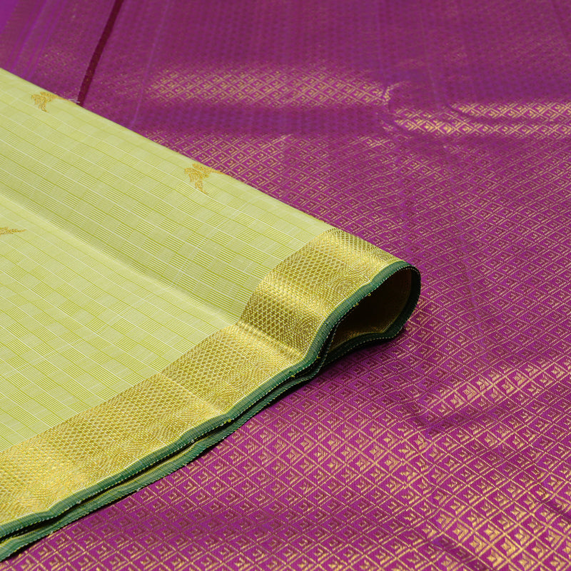 Hayagrivas Apple Green Handloom Kanjivaram Silk Saree KBE43D3-1