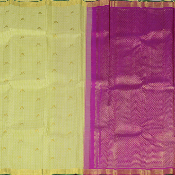 Hayagrivas Apple Green Handloom Kanjivaram Silk Saree KBE43D3-1
