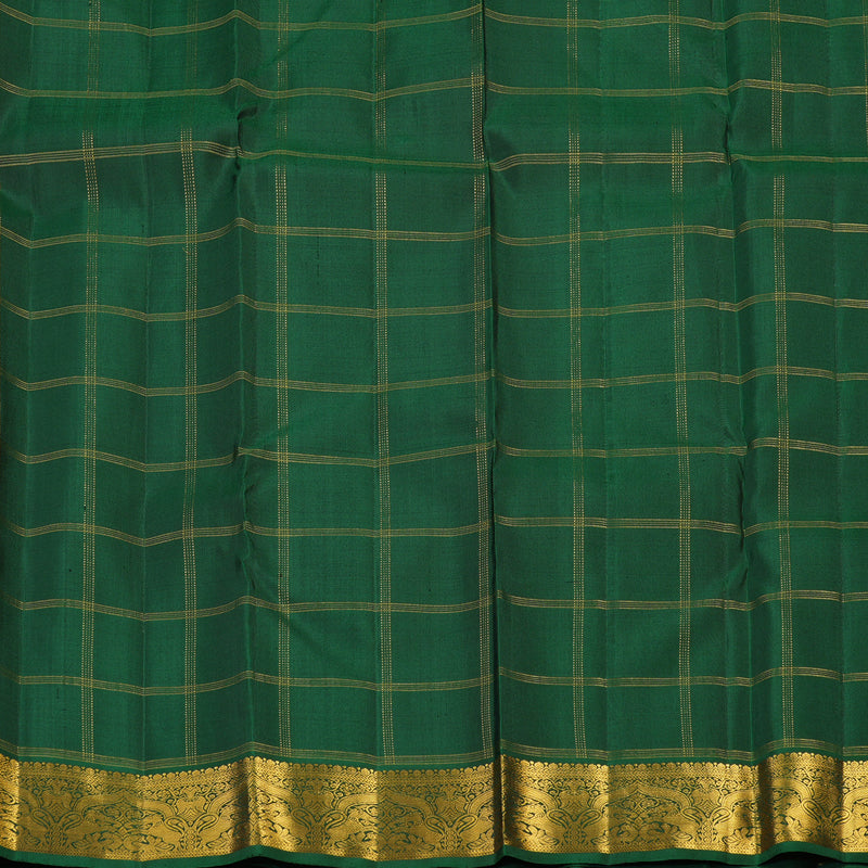 Hayagrivas Handloom Pure Kanjivaram Silk Saree in Vibrant Green KBE440E5-1