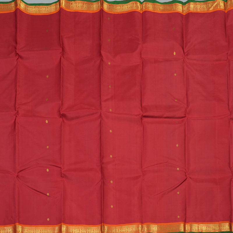 Hayagrivas Handloom Pure Kanjivaram Silk Saree in Lustrous Maroon KBE441E20-1