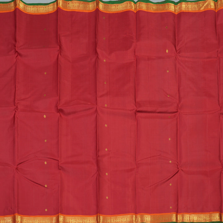 Hayagrivas Handloom Pure Kanjivaram Silk Saree in Lustrous Maroon KBE441E20-1