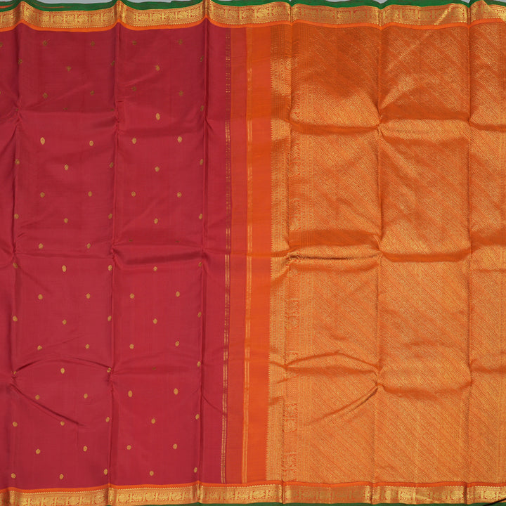 Hayagrivas Handloom Pure Kanjivaram Silk Saree in Lustrous Maroon KBE441E20-1