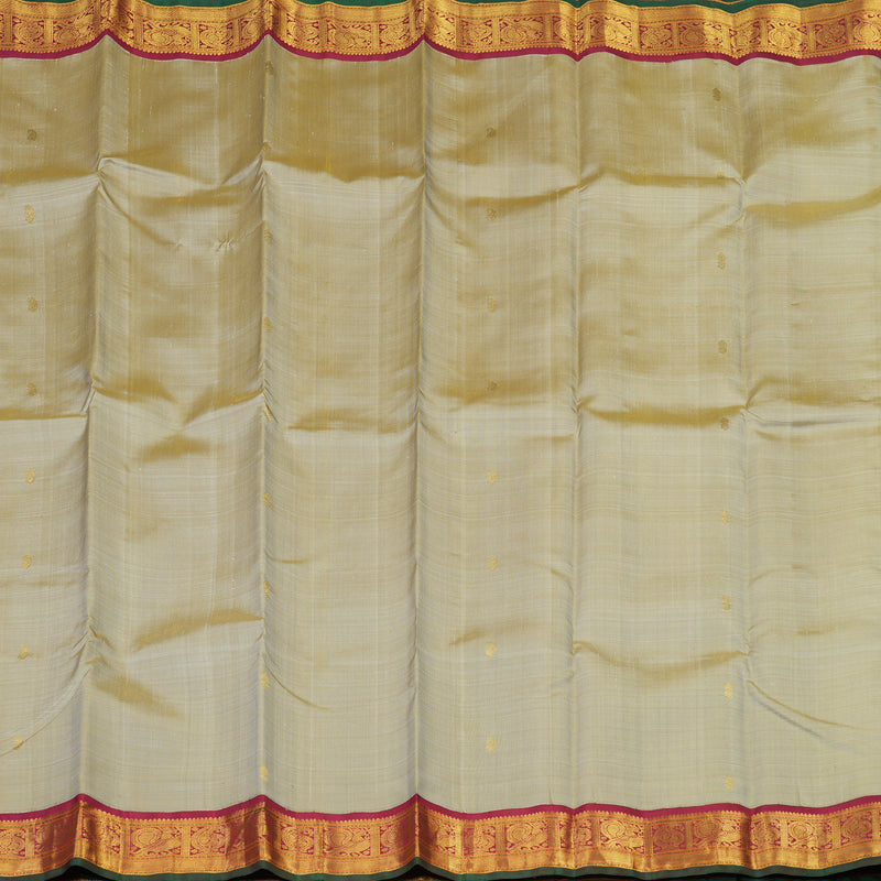 Hayagrivas Handloom Pure Kanjivaram Silk Saree in Glorious Sandal Beige KBE441E8-1