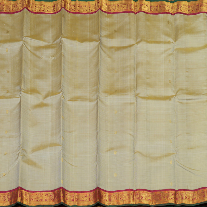 Hayagrivas Handloom Pure Kanjivaram Silk Saree in Glorious Sandal Beige KBE441E8-1