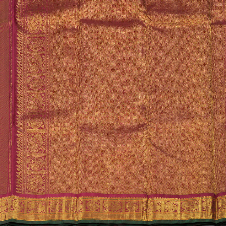 Hayagrivas Handloom Pure Kanjivaram Silk Saree in Glorious Sandal Beige KBE441E8-1