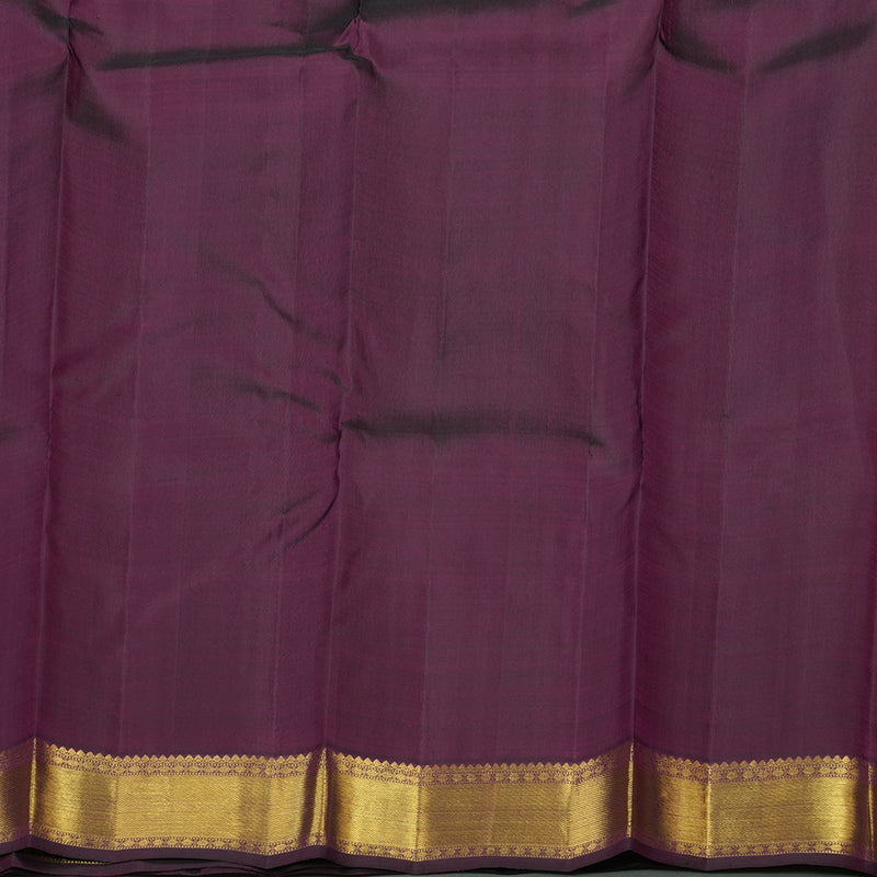 Hayagrivas Handloom Pure Kanjivaram Silk Saree in Opulent Dark Purple KBE443E1-1