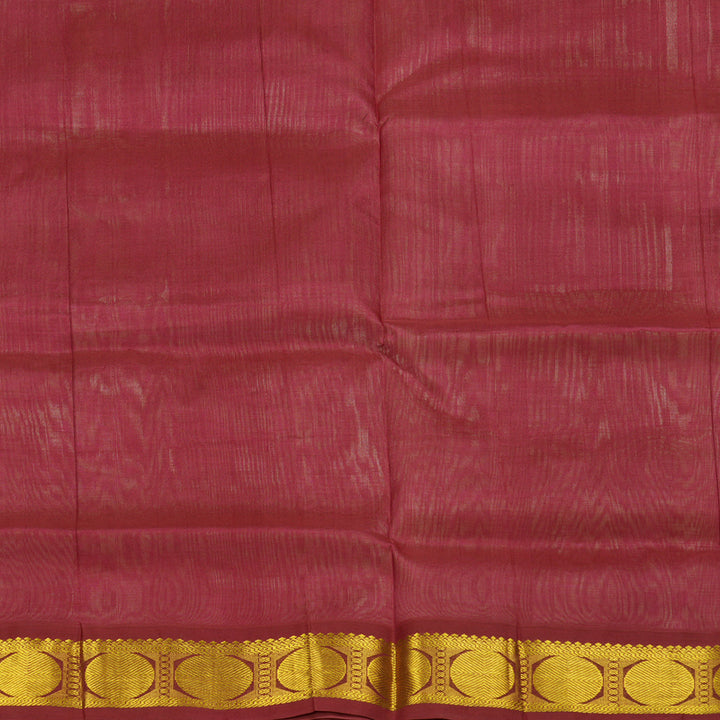 Hayagrivas Handloom Kanjivaram silk cotton saree in Baby pink with maroonish pink KBE446E1-10