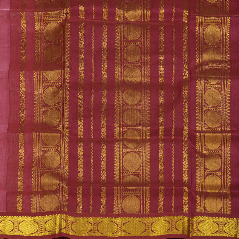 Hayagrivas Handloom Kanjivaram silk cotton saree in Baby pink with maroonish pink KBE446E1-10