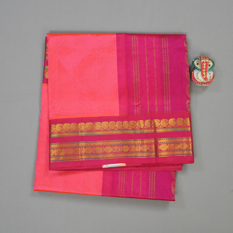 Hayagrivas Pure Silk Cotton Saree in Candy Pink with Pink KBE446E1-11