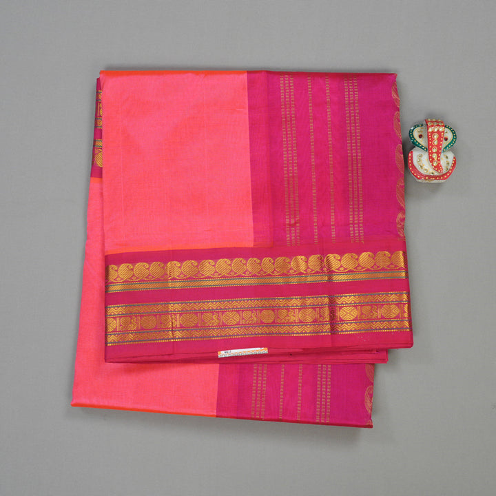Hayagrivas Pure Silk Cotton Saree in Candy Pink with Pink KBE446E1-11