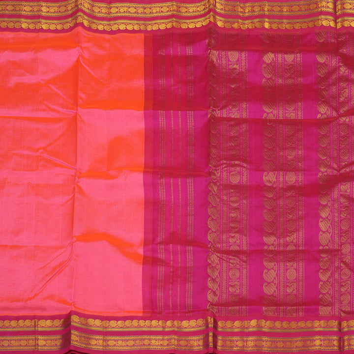 Hayagrivas Pure Silk Cotton Saree in Candy Pink with Pink KBE446E1-11