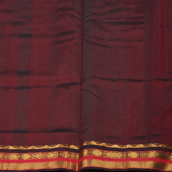Hayagrivas Handloom Pure Silk Cotton Saree in Sea Green with Dark Maroon KBE446E1-18