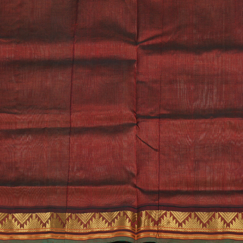 Hayagrivas Handloom kanjivaram silk cotton saree in Sandal with maroon KBE446E1-19