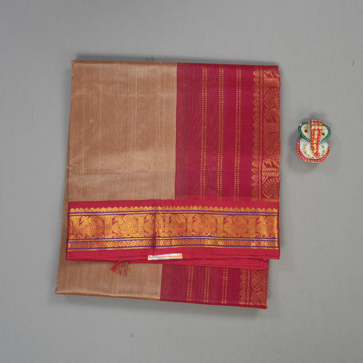 Hayagrivas Handloom Pure Silk Cotton Saree in Dreamy Sandal Beige KBE446E1-2