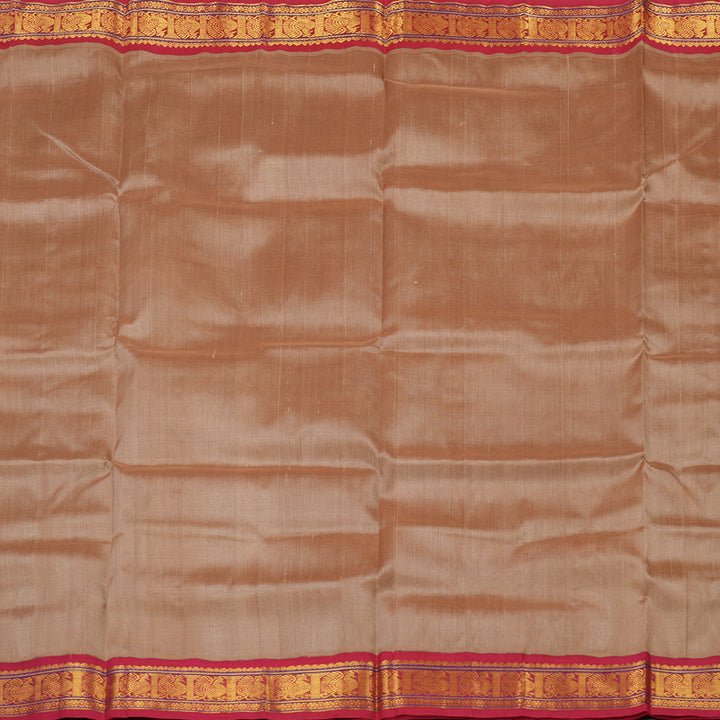 Hayagrivas Handloom Pure Silk Cotton Saree in Dreamy Sandal Beige KBE446E1-2