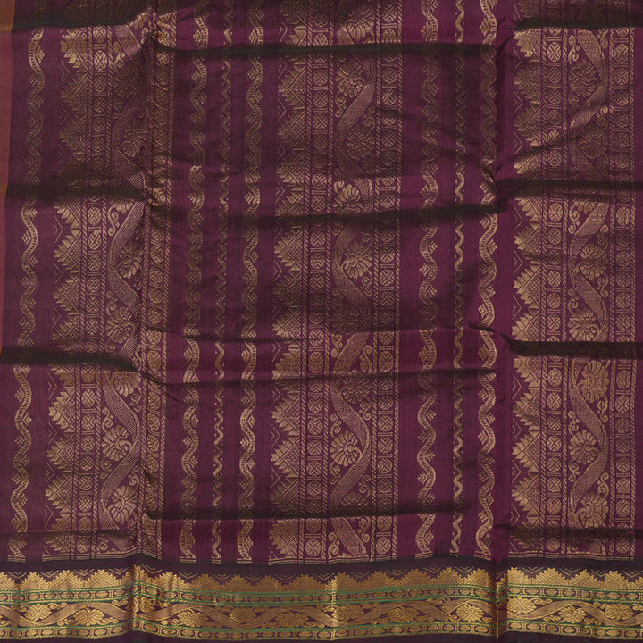 Hayagrivas Handloom Pure Silk Cotton Saree in Ethereal Sandal KBE446E1-23