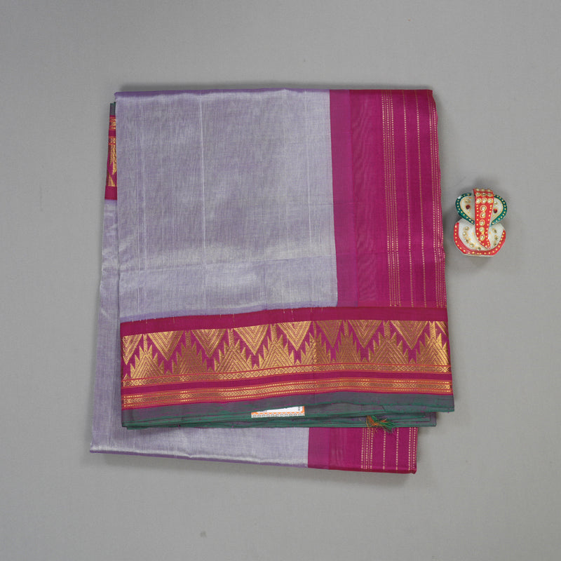 Hayagrivas Handloom Pure Silk Cotton Saree in Delicate Lavender KBE446E1-8