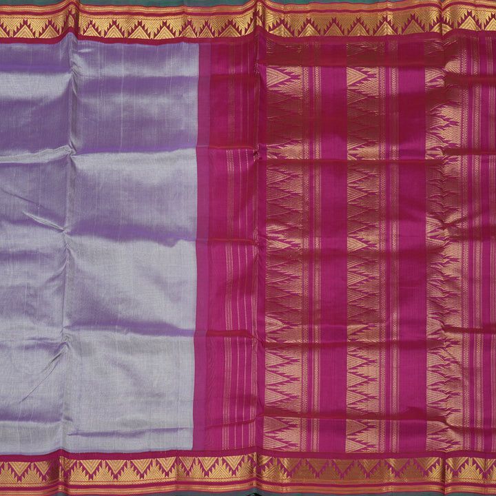 Hayagrivas Handloom Pure Silk Cotton Saree in Delicate Lavender KBE446E1-8