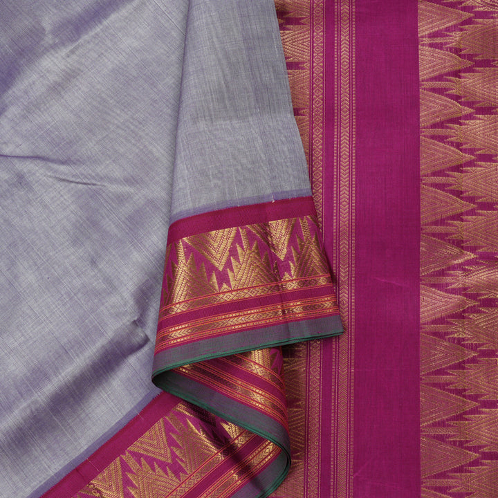 Hayagrivas Handloom Pure Silk Cotton Saree in Delicate Lavender KBE446E1-8