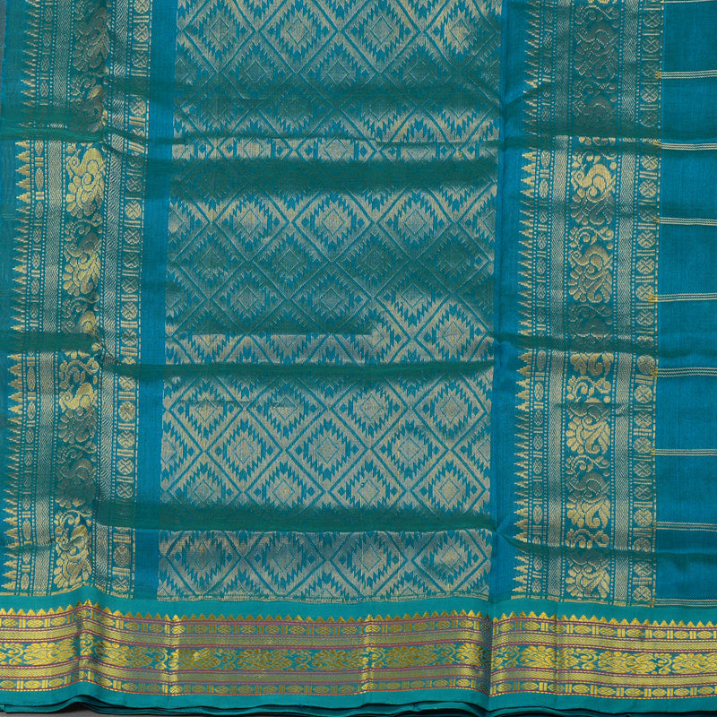 Hayagrivas Handloom Pure Silk Cotton Saree in Understated Beige KBE446E11-5