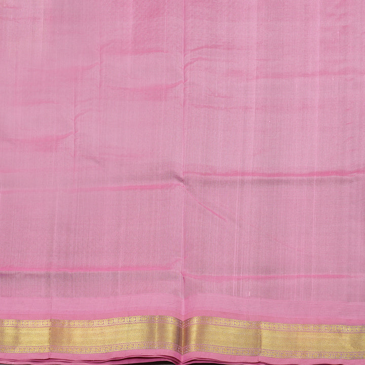 Hayagrivas Handloom Kanjivaram silk cotton saree in Dark brown with Baby pink KBE446E12-7