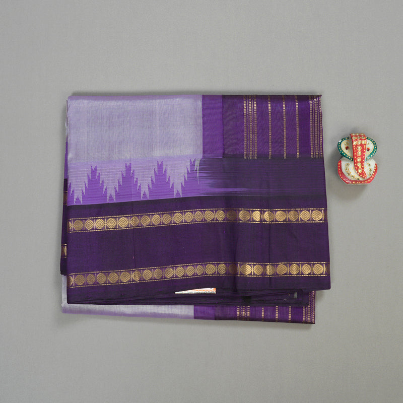Hayagrivas Handloom Pure Silk Cotton Saree in Vivid Lavender KBE446E13-2