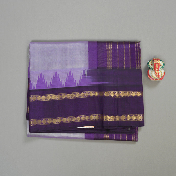 Hayagrivas Handloom Pure Silk Cotton Saree in Vivid Lavender KBE446E13-2
