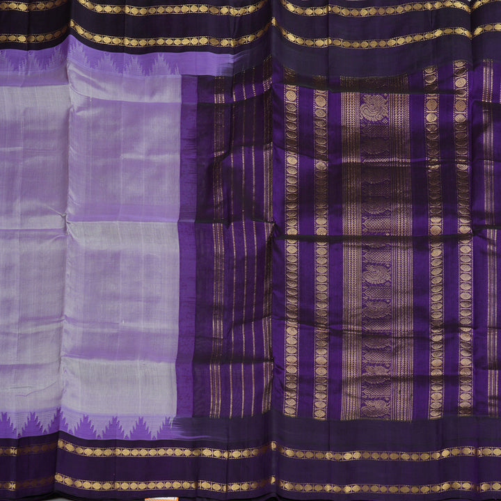 Hayagrivas Handloom Pure Silk Cotton Saree in Vivid Lavender KBE446E13-2