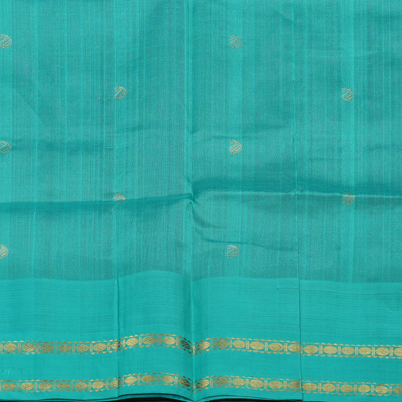 Hayagrivas Handloom Kanjivaram silk cotton saree in Attractive purple with sea blue KBE446E14-1