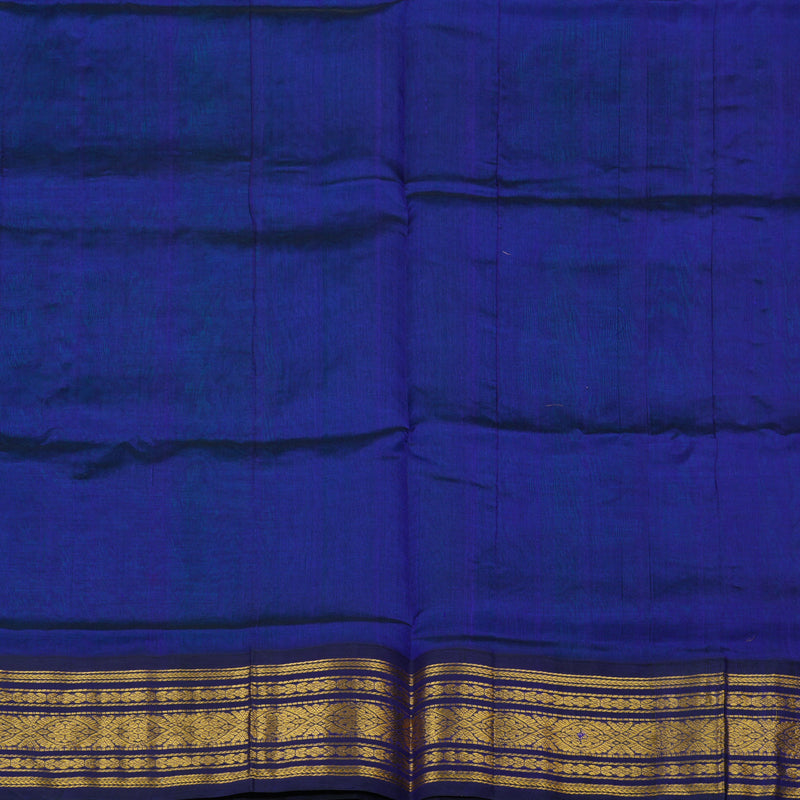 Hayagrivas Pure Silk Cotton saree in Aqua Blue with Blue KBE446E3-10